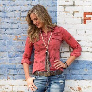 Ryan Michael Overdyed Rust Bucking Horse Shirt A